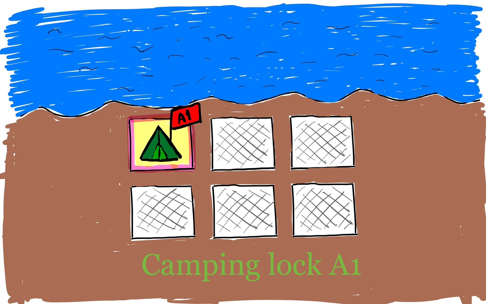 ล็อค A1 ของ whatthecamp campsite